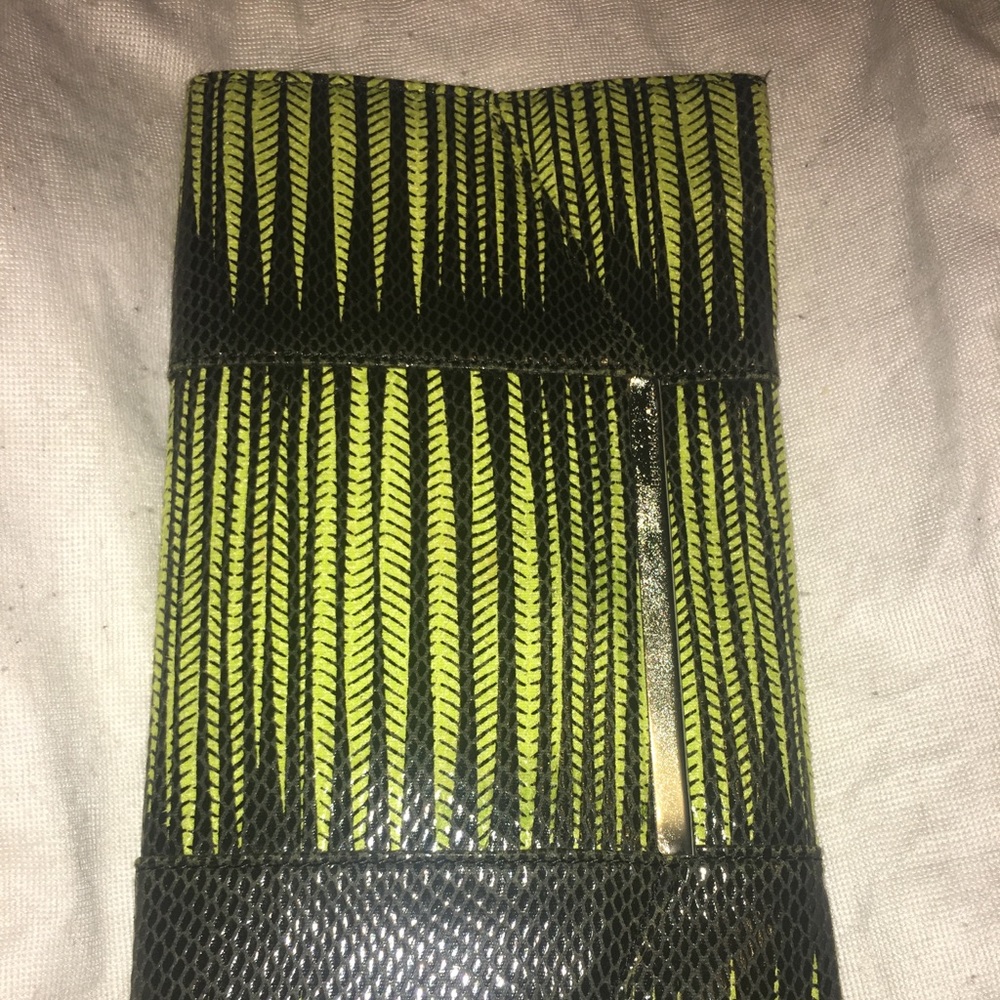 New BCBG Maxazria snakeskin clutch